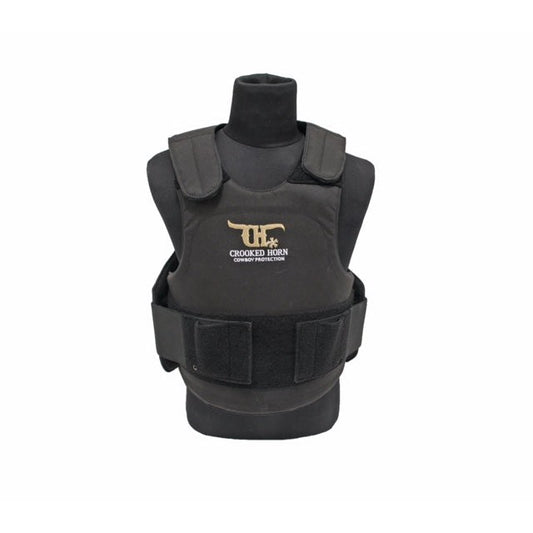 Crooked Horn Youth Bullrider/Bullfighter Pleather Vest - Black