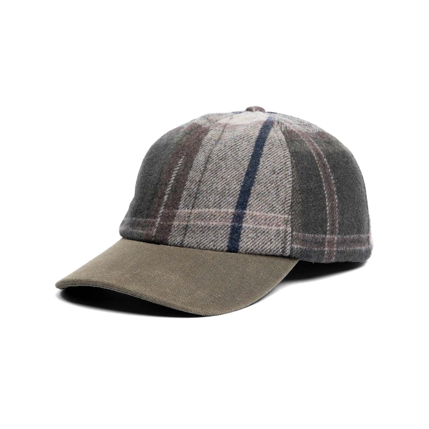 Crown Cap Woodland Plaid Ballcap with Dropdown Earband Hat  - Brown