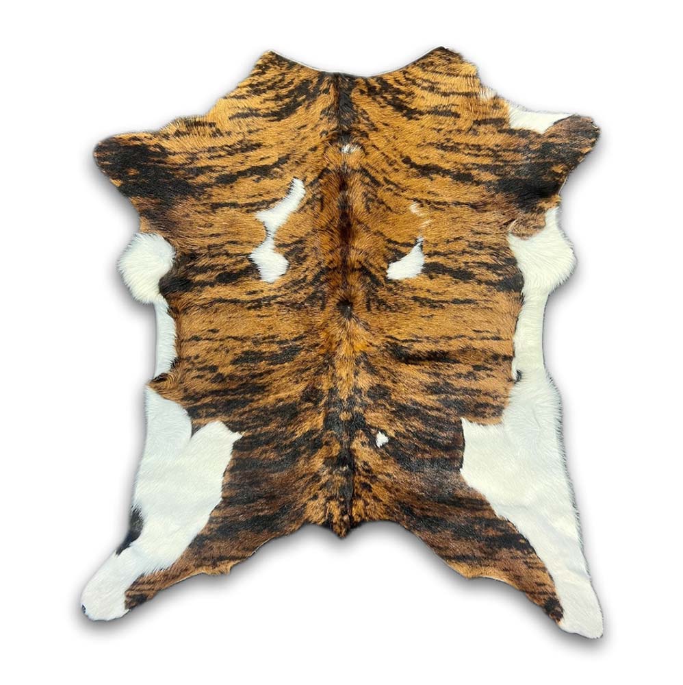 D2W Trading  Hair on Calfskin- Tricolor Brindle