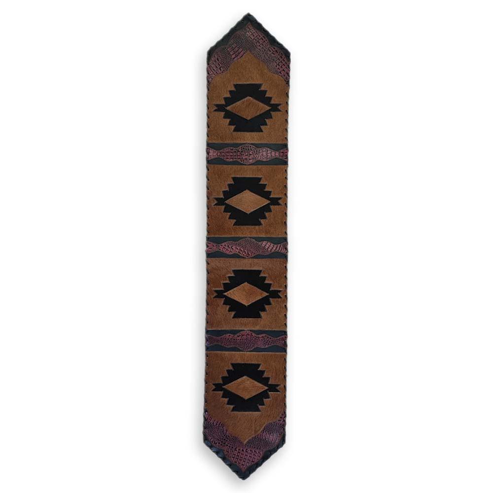 D2W Trading Navajo with Details Laced  Table Runner - Red
