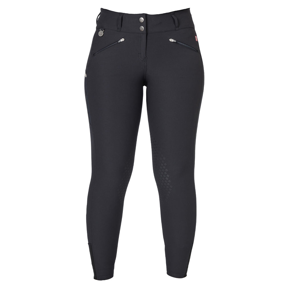 Back On Track Katie Knee Patch Riding Breeches Black