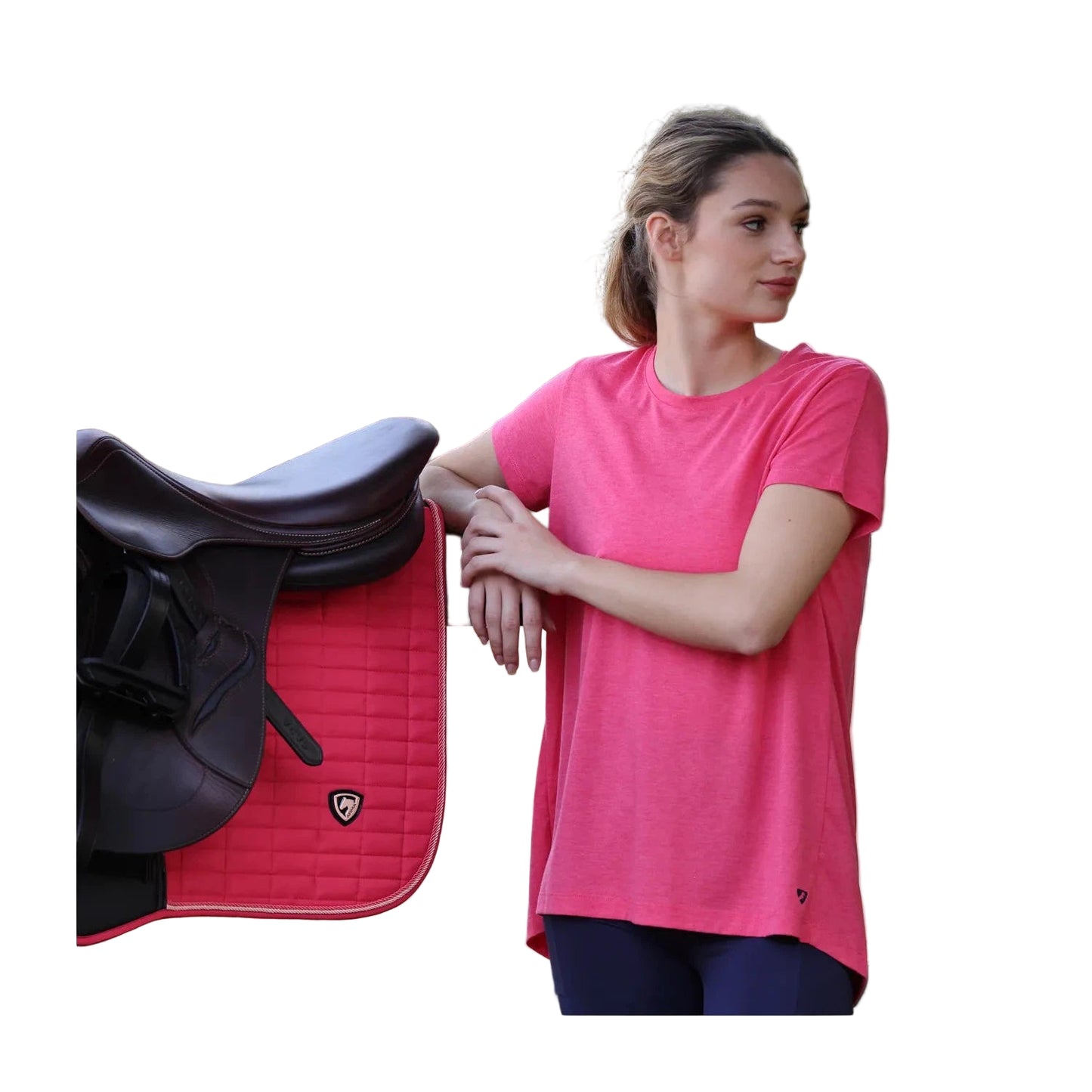 Aubrion Energise Tech Short Sleeve T-Shirt- Coral