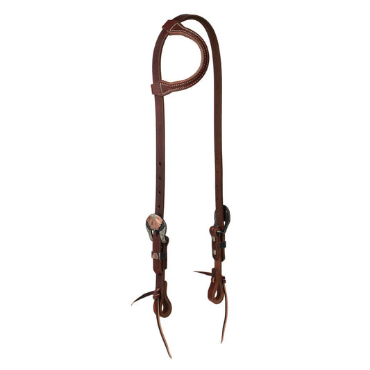Weaver Work Tack One Ear Headstall-Flower
