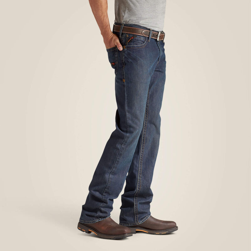 **Ariat Men's FR M4 Relaxed Basic Boot Cut Jean - Shale