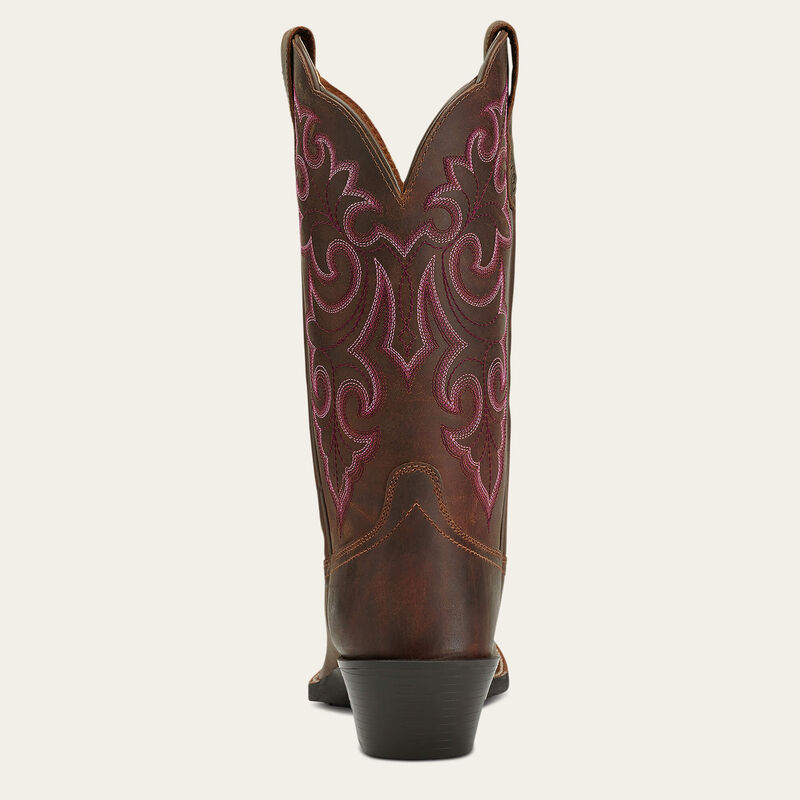 Ariat Women's Round Up Square Toe Western Boots - Powder Brown - Irvine Tack & Western Wear