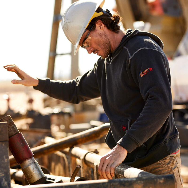 Ariat Men's Fire Resistant Polartec Hoodie -  Black