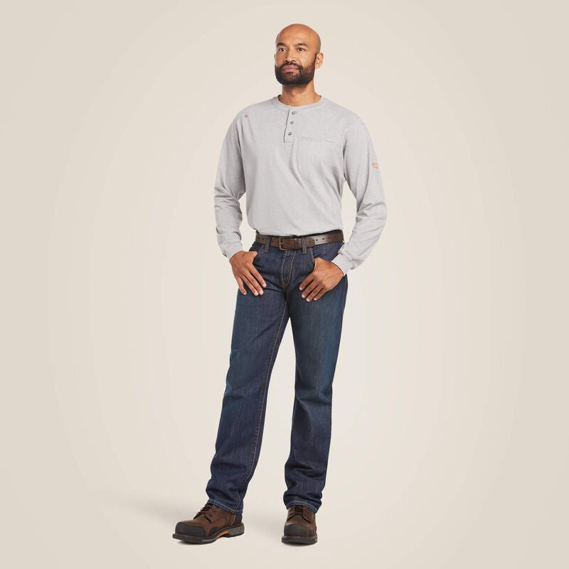 Ariat Men's FR M3 Loose Basic Stackable Straight Leg Jeans - Shale