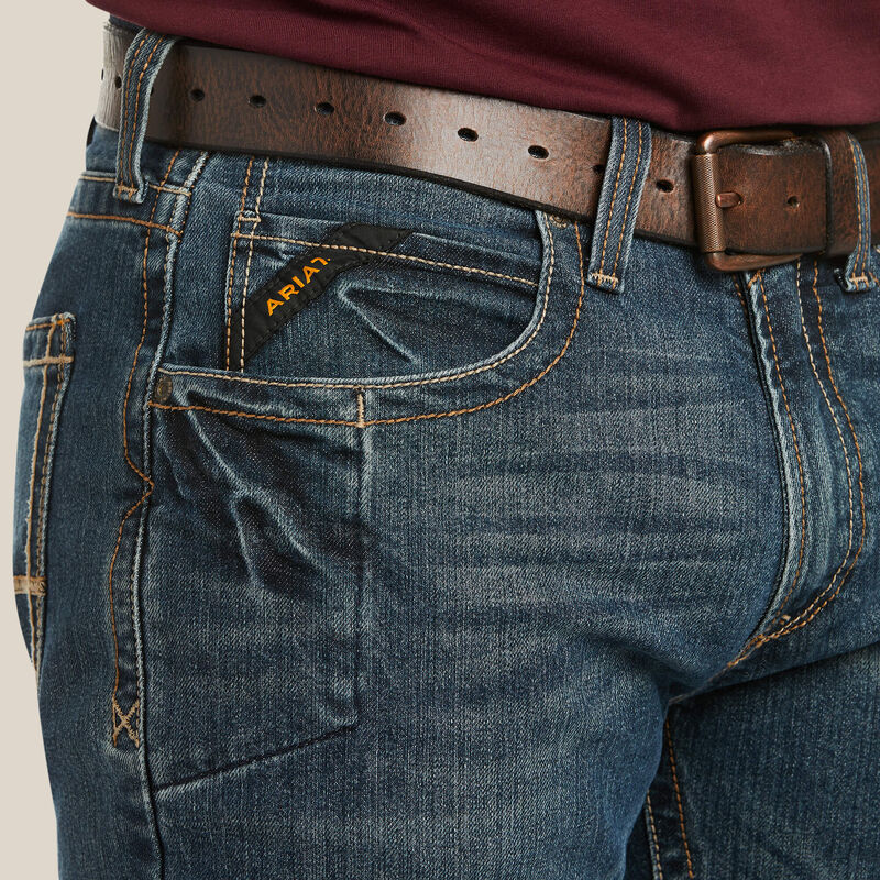 Ariat Rebar M5 Durastretch Edge STK Straight Jean Mens Low Rise - Ironside