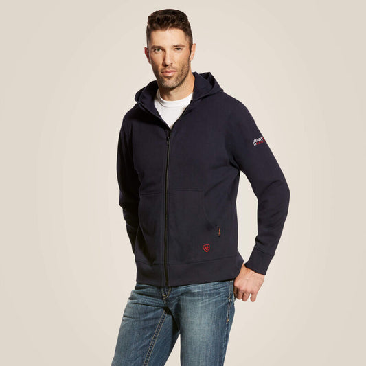 Ariat Men's Fire Resistant DuraStretch Full Zip Hoodie - Navy