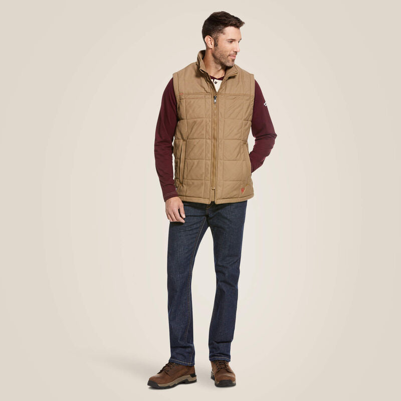 Ariat Men's Fire Resistant Crius Insulated Vest - Field Khaki