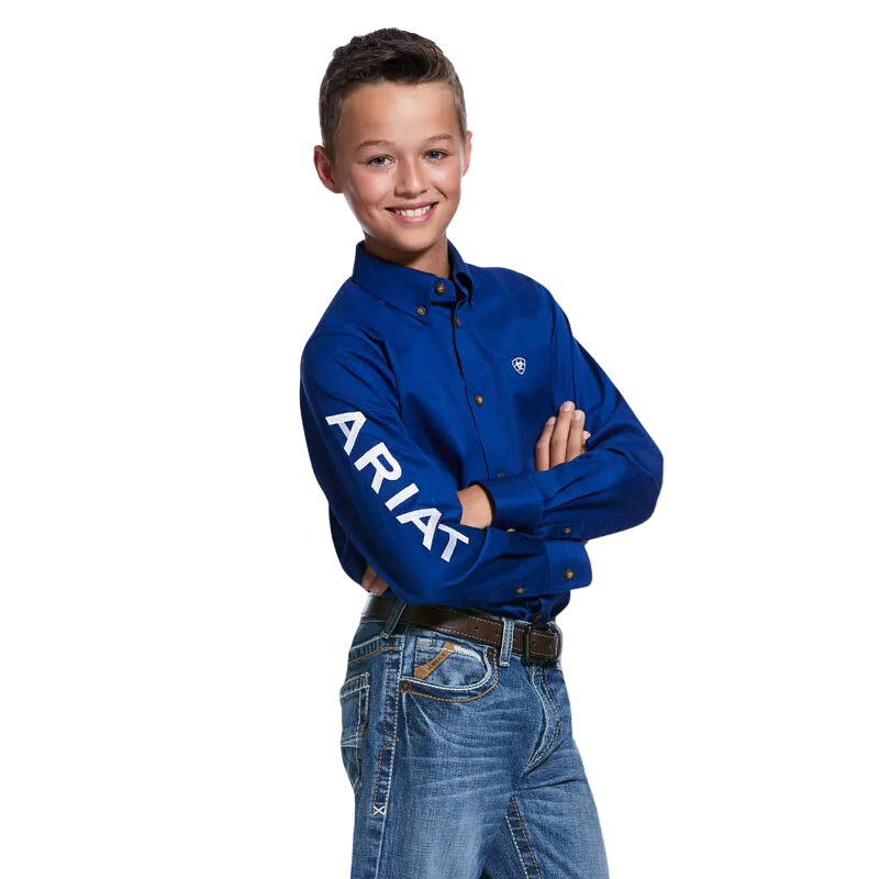 Ariat Boy's Team Logo Twill Shirt - Assorted Colours
