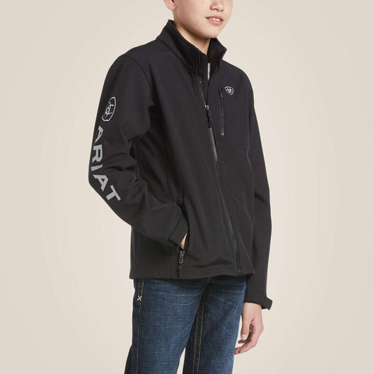 Ariat Boy's Logo 2.0 Soft Shell Jacket - Black