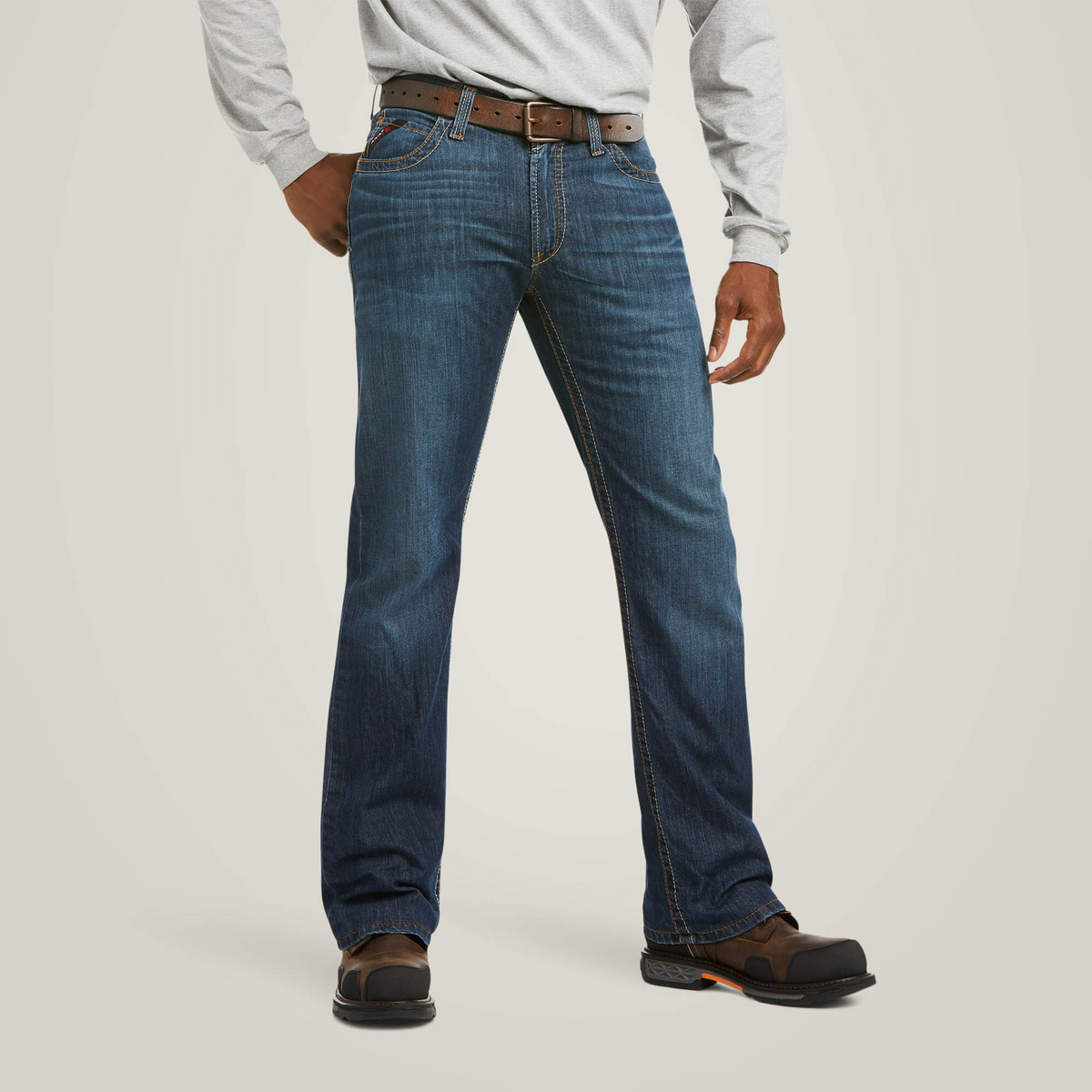 Ariat Men's Fire Resistant M4 Relaxed Stretch DuraLight Jett Boot Cut Jeans - Airway - Irvine Tack & Western Wear