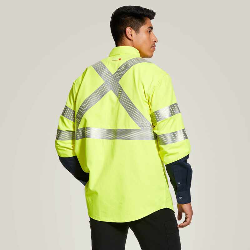 Ariat Men's Fire Resistant Hi-Vis Work Shirt- Hi-Vis Yellow