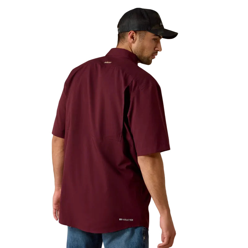 Ariat Men's Short Sleeve VentTEK Classic Fit Shirt - Malbec