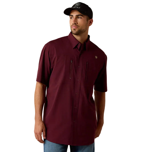 Ariat Men's Short Sleeve VentTEK Classic Fit Shirt - Malbec
