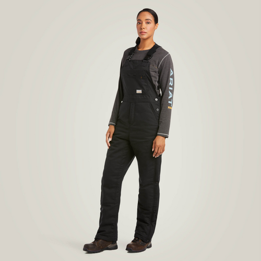Ariat Women's Rebar Duracanvas Insulated Bib Overalls - Black
