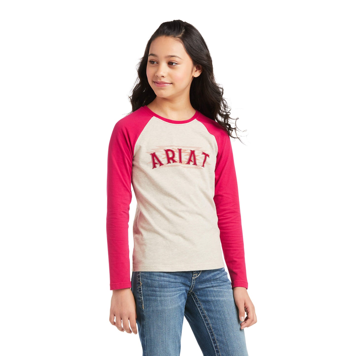 Ariat Girls Rea Aztec Logo Tee