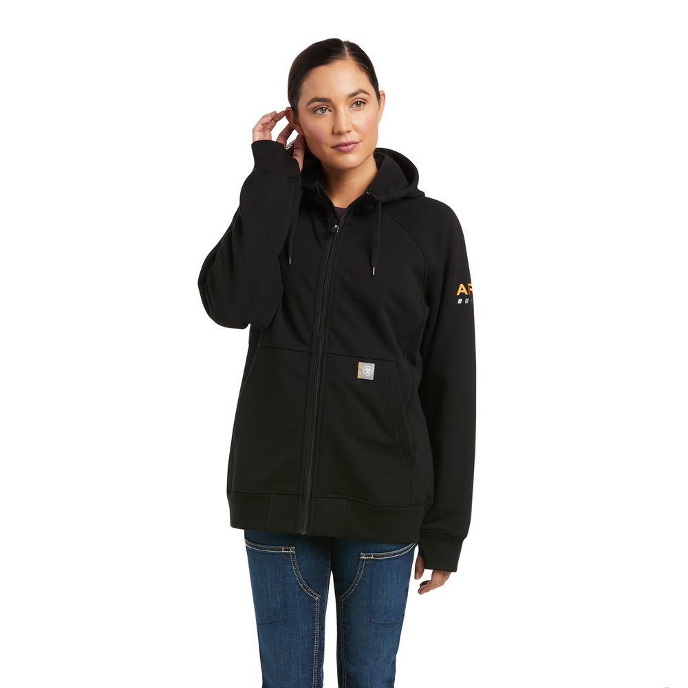 Womens Rebar Thermic Insulated Full Zip Hoodie - Black