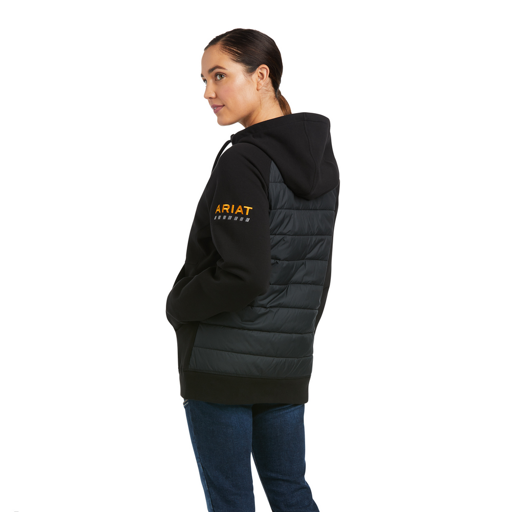 Womens Rebar Thermic Insulated Full Zip Hoodie - Black
