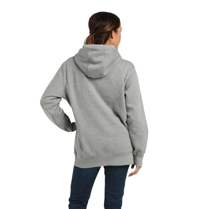 Ariat Womens Rebar Graphic Hood - Heather Grey