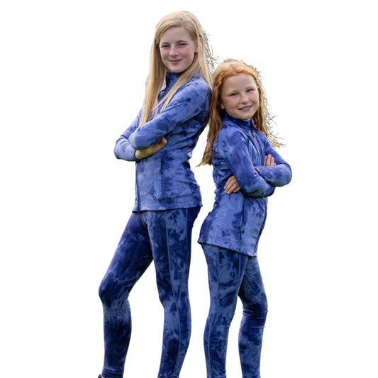 Aubrion Non-Stop Jacket - Young Rider - Navy Tie Dye