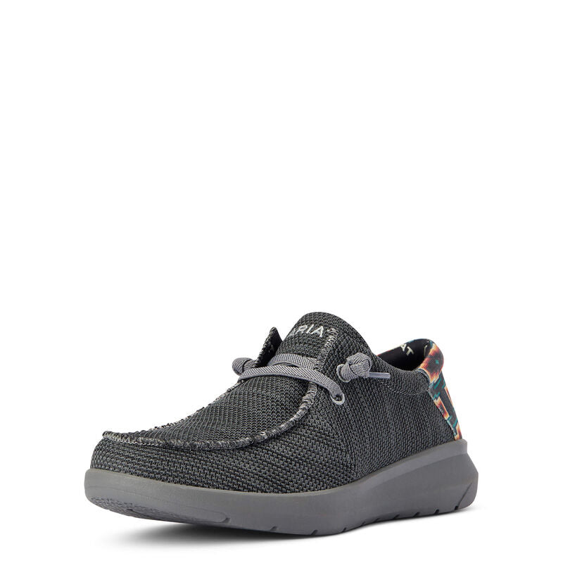 Ariat Men's Hilo Stretch Lace Heather Charcoal/Turquoise Aztec
