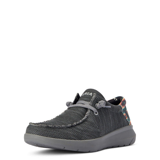 Ariat Men's Hilo Stretch Lace Heather Charcoal/Turquoise Aztec