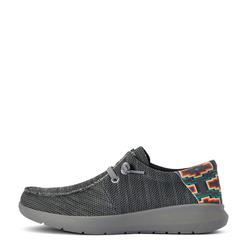 Ariat Men's Hilo Stretch Lace Heather Charcoal/Turquoise Aztec