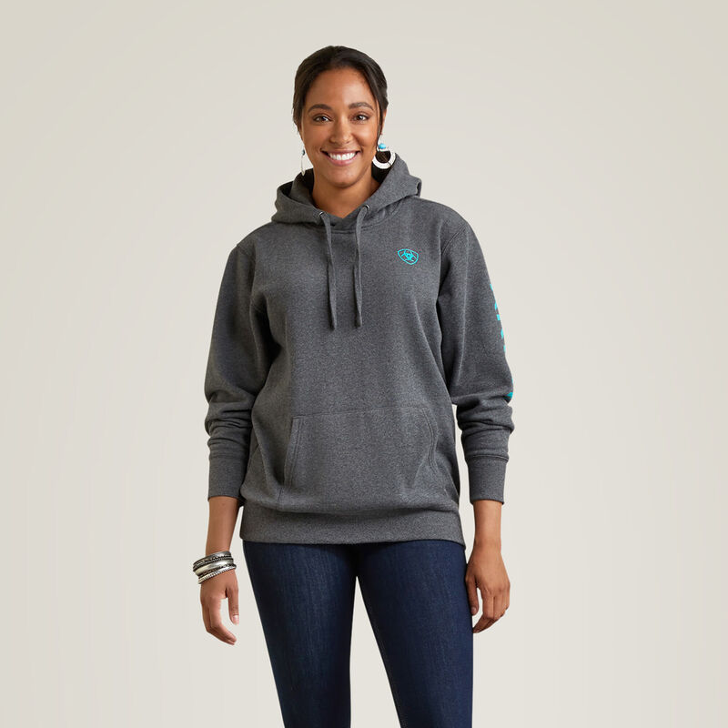 Ariat Women's Logo Hoodie - Charcoal Heather