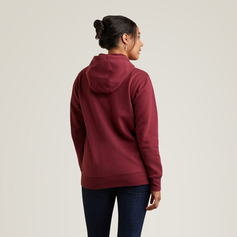 Ariat Women's Logo Hoodie - Zinfandel