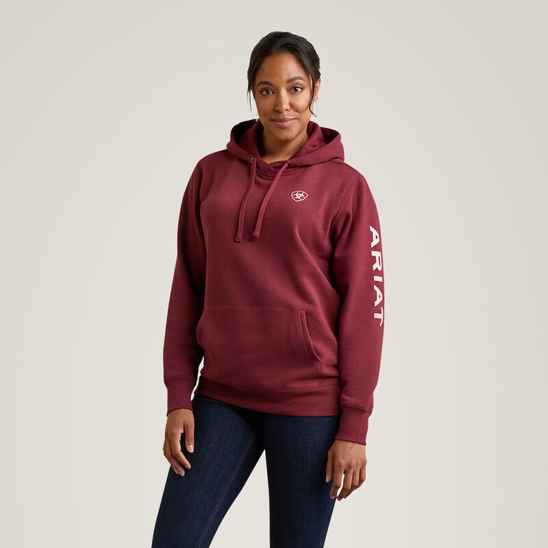 Ariat Women's Logo Hoodie - Zinfandel