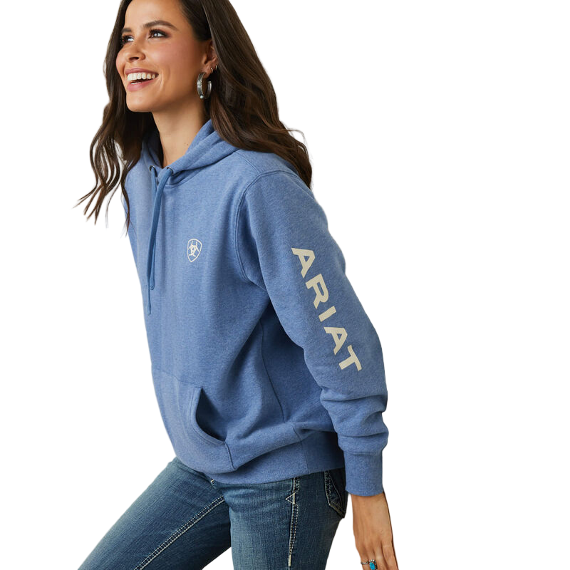 Ariat Women's Logo Hoodie - Blue Heather