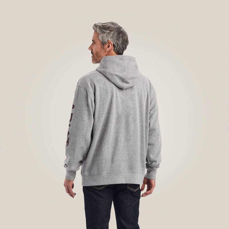 Ariat Men's Logo Hood - Heather Grey