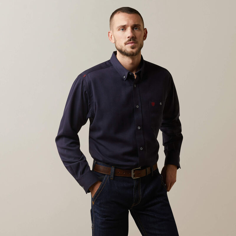 Ariat Mens FR Inherant Work Shirt -  Navy Heather