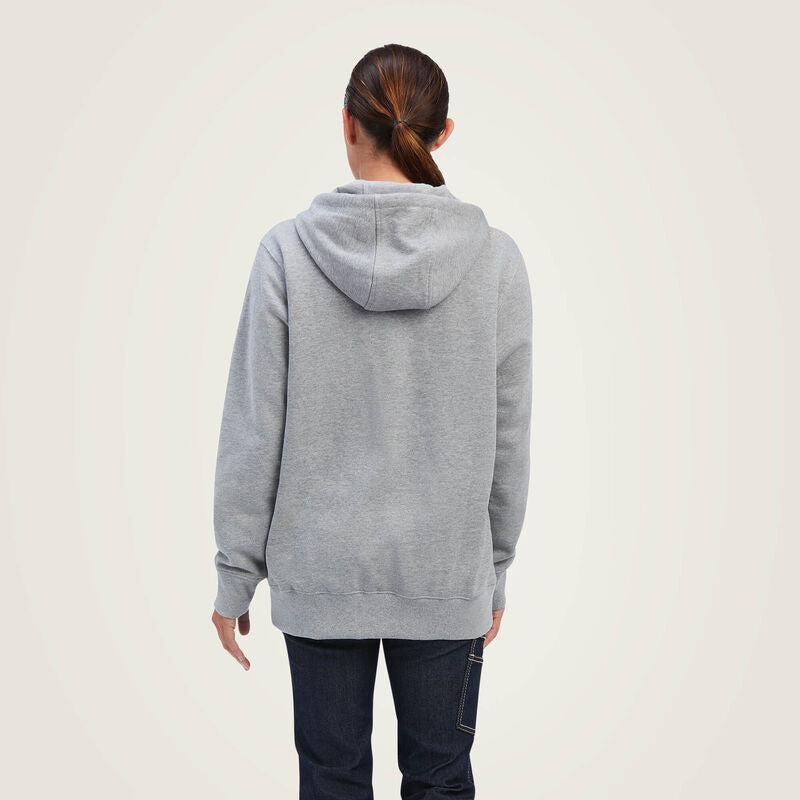 Ariat Women's Rebar Skill Set 1/2 Zip Hoodie - Heather Grey