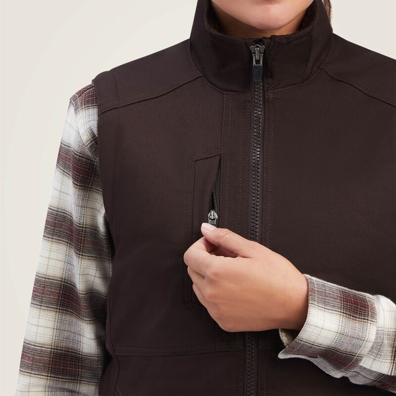 Ariat Womens Rebar DuraCanvas Insulated Vest Mole