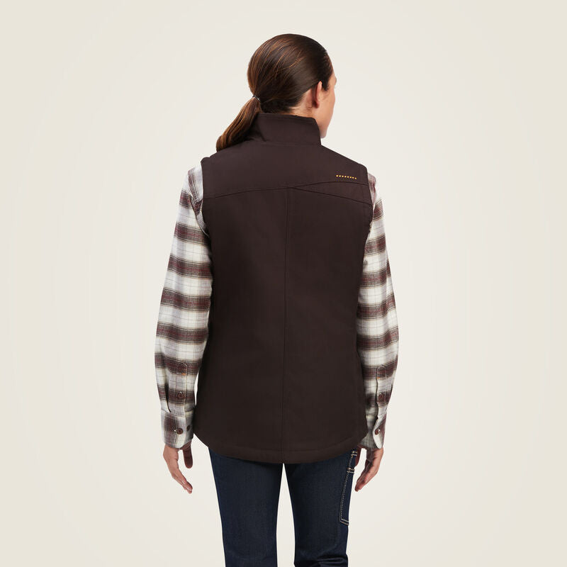 Ariat Womens Rebar DuraCanvas Insulated Vest Mole