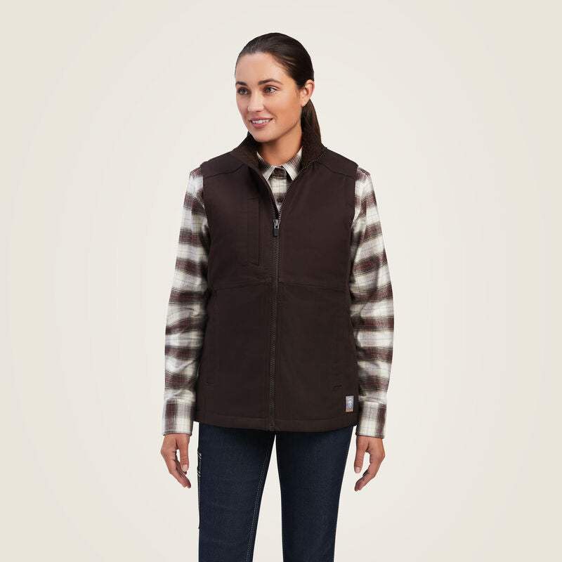 Ariat Womens Rebar DuraCanvas Insulated Vest Mole