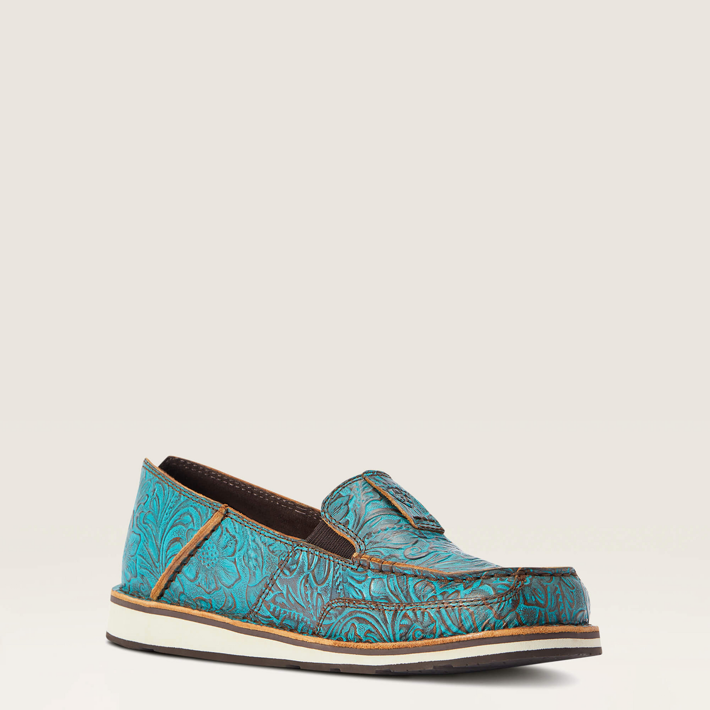 Ariat Women's Cruiser Shoes - Brushed Turquoise Floral Embossed
