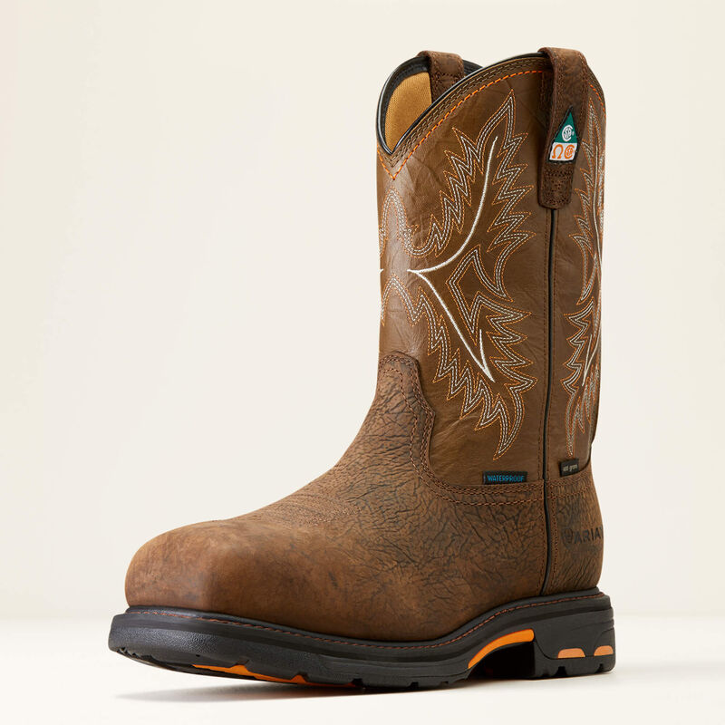 Ariat Men's WorkHog CSA Waterproof Insulated Composite Toe Work Boots - Bruin Brown