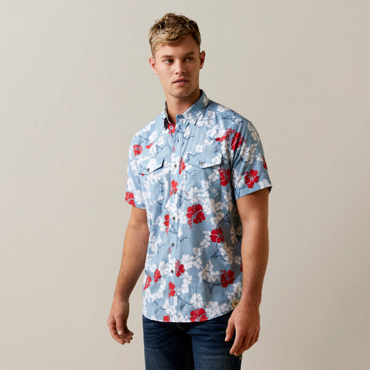 Ariat Men's Venttek Western Aloha Fitted Shirt