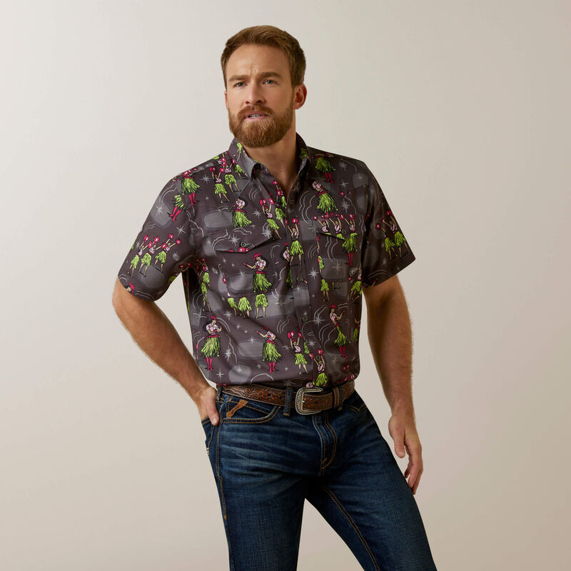 Ariat Men's Venttek Western Aloha Fitted Shirt