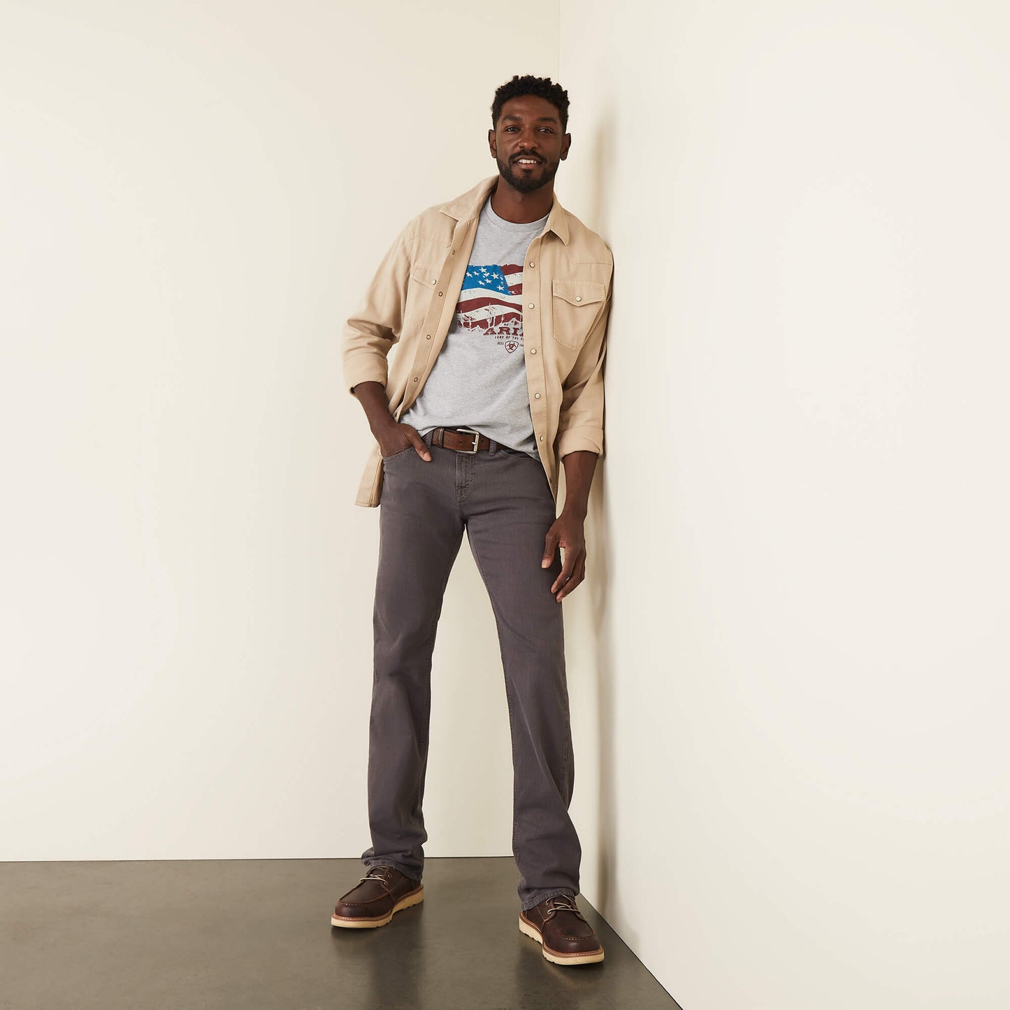 **Ariat Men's M7 Straight Grizzly Straight Jeans - Charcoal