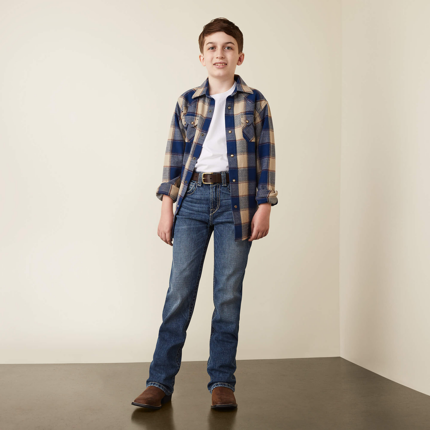 **Ariat Boy's B4 Relaxed Graystill Boot Cut Jeans - Nelson