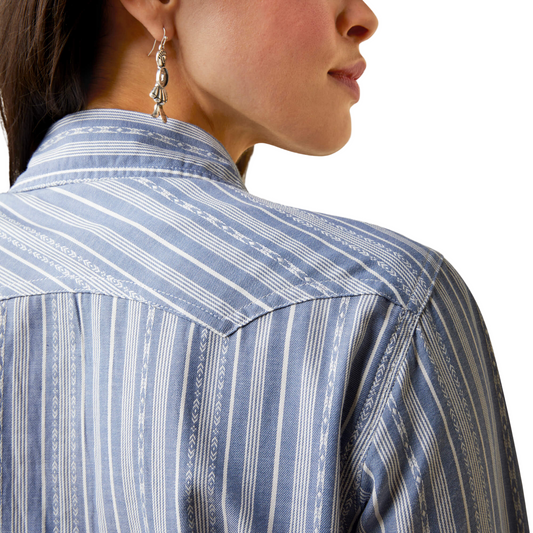 Ariat Women's Windward Long Sleeve Shirt-  Windward Dobby Stripe