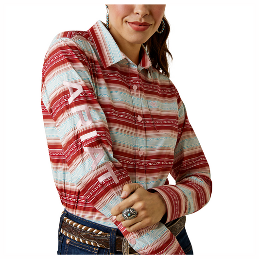 Ariat Women's Wrinkle Resist Team Kirby Long Sleeve Shirt - Savannah Print