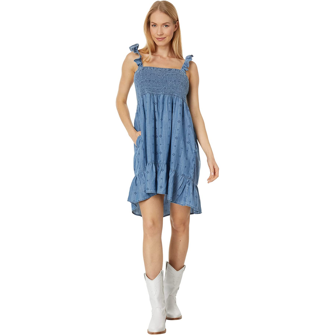 Ariat Women's Paisley Pursuit Dress - Light Denim Blue