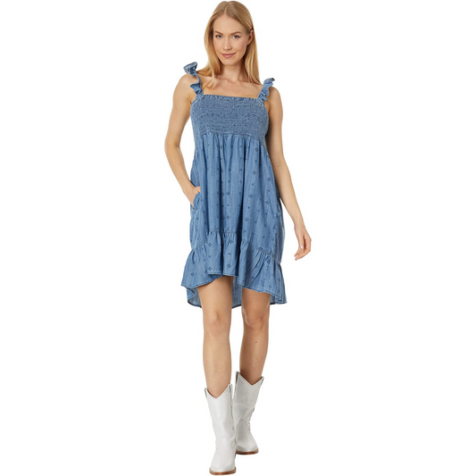 Ariat Women's Paisley Pursuit Dress - Light Denim Blue