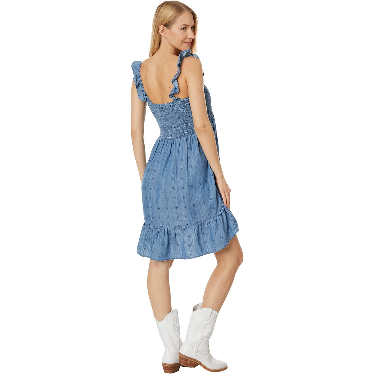 Ariat Women's Paisley Pursuit Dress - Light Denim Blue